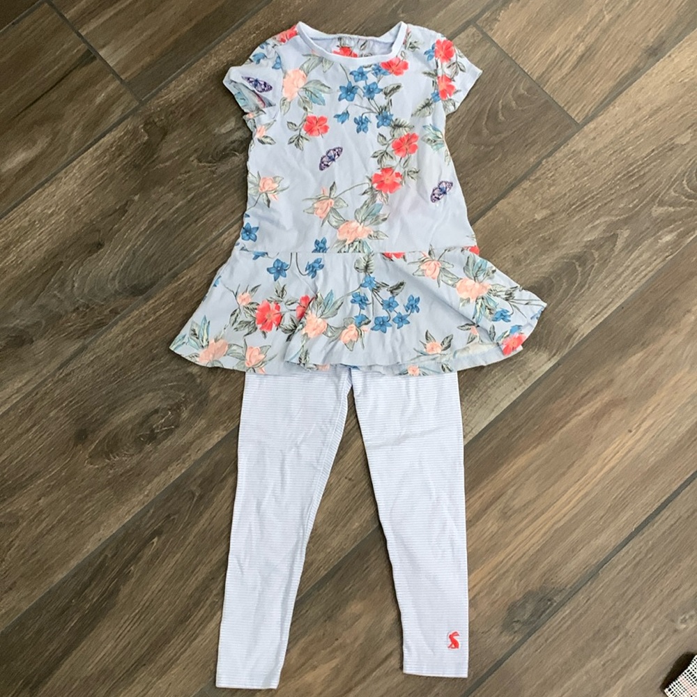 Joules toddler shirt and pants size 4t light blue